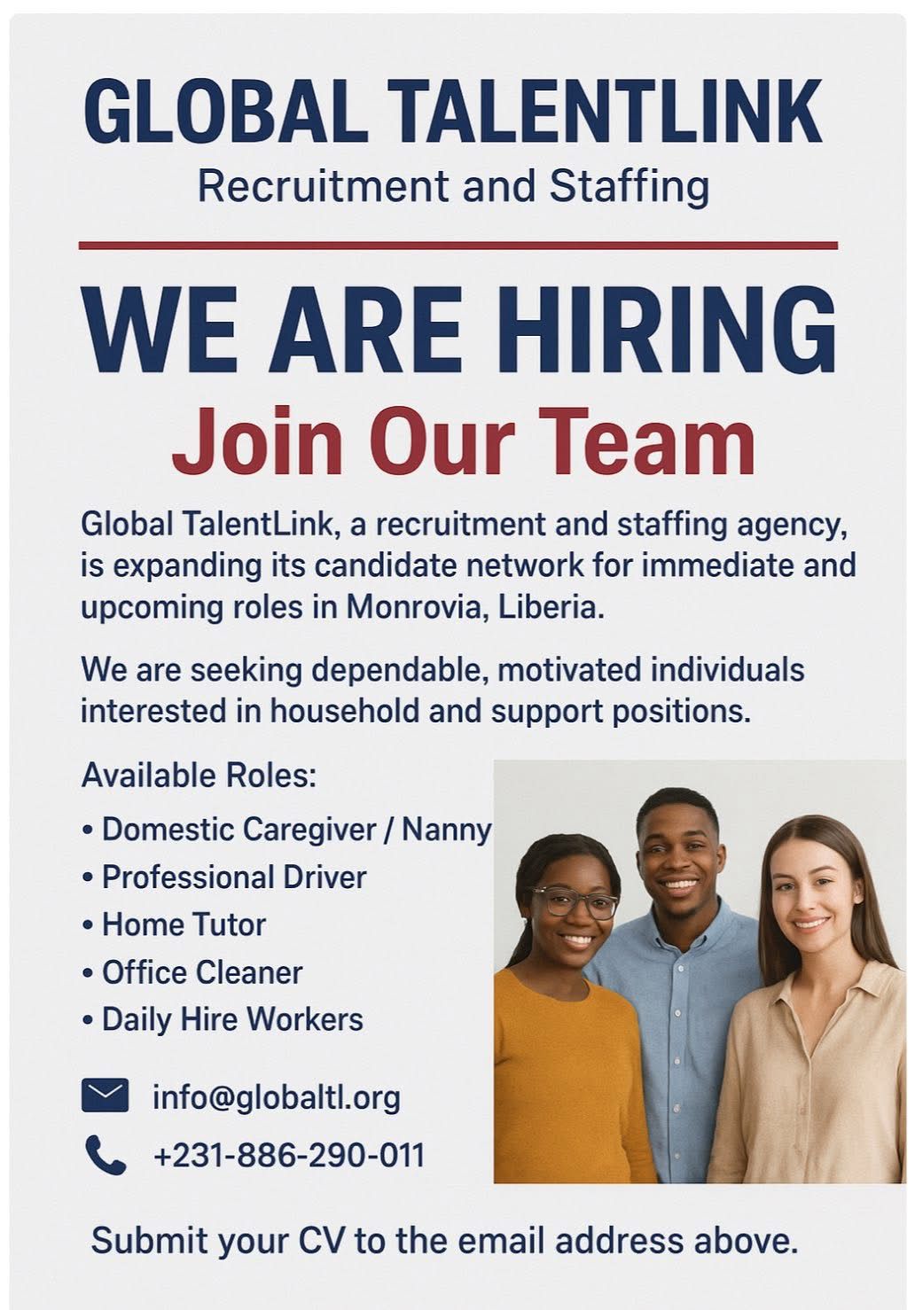 Global TalentLink services infographic